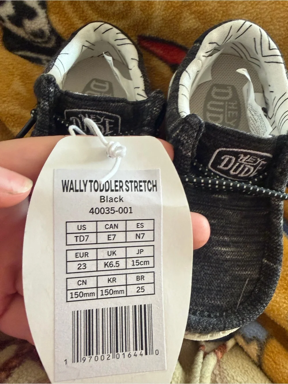 Hey Dude Wally Toddler Stretch-Black